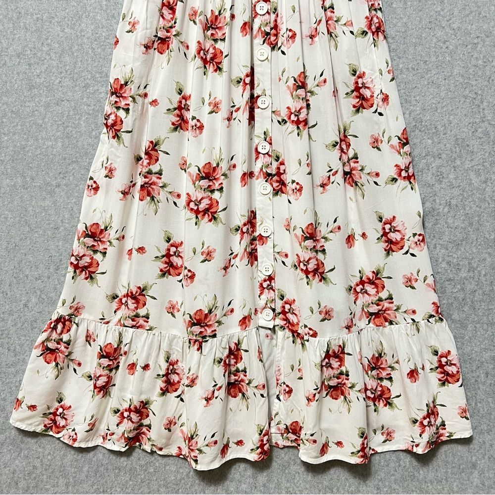 B.O.G. Collective Floral Sundress Size Small White Pink Coqette Cottagecore - Picture 4 of 11
